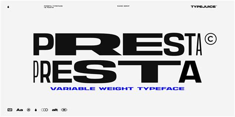 <b>Presta</b> Wide Italic by Type Juice. . Presta extended font free download